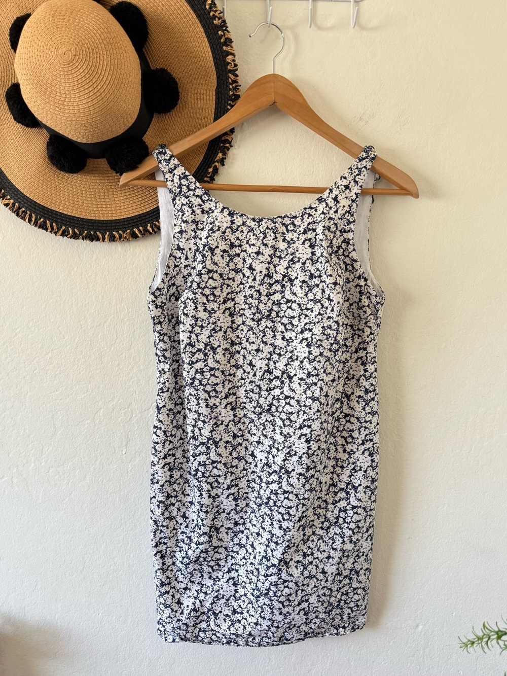 Zara Ditsy Floral Cotton Sleeveless Dress Size Medium